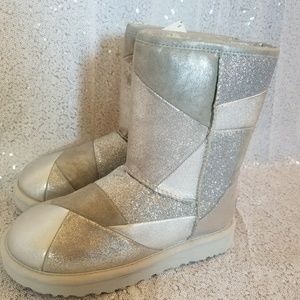 Ugg boots Womens silver color size 6